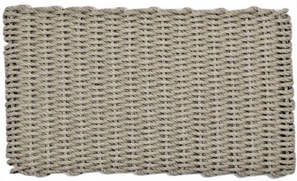 #803 Maine Lobster Pot Rope Mat Tan with Tan insert